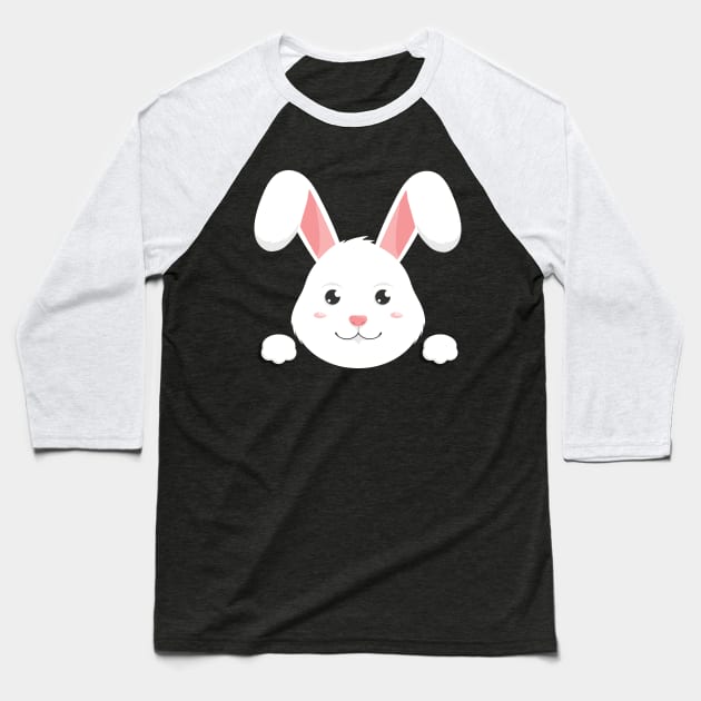 Bunny - Cute bunny Design Baseball T-Shirt by KC Happy Shop